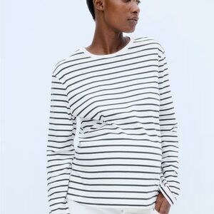 Striped Long Sleeve Top maternity